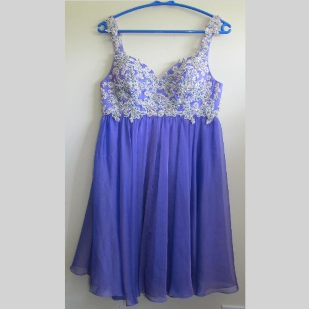 Purple Pixie Style Formal Dress